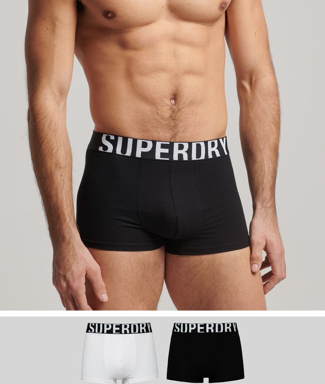 superdry Pack de dos calzoncillos de algodón orgánico con logotipo
