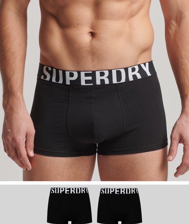 superdry Pack de dos calzoncillos de algodón orgánico con logotipo