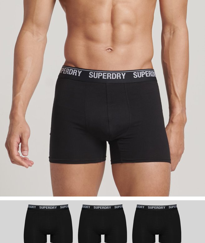 superdry Pack de tres calzoncillos bóxer de algodón orgánico