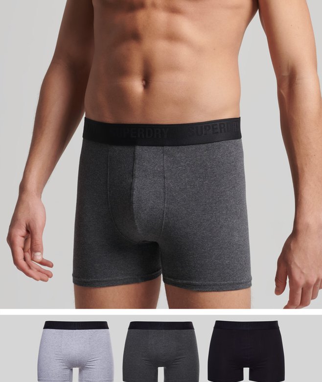 superdry Pack de tres calzoncillos bóxer de algodón orgánico