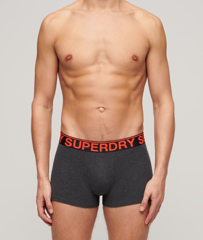 superdry Pack de tres calzoncillos de corte clásico de algodón orgánico