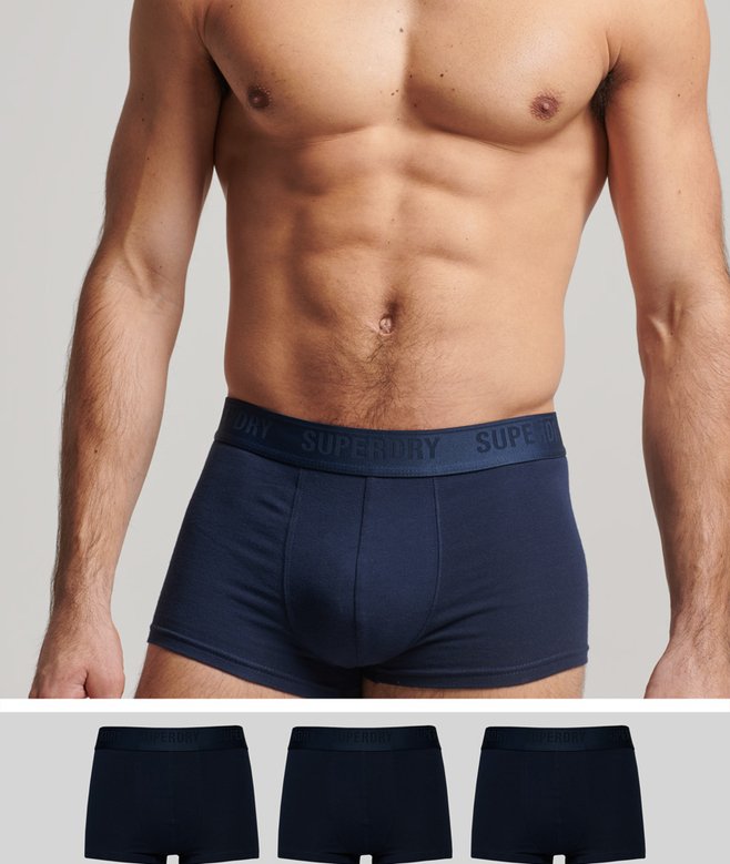 superdry Pack de tres calzoncillos de corte clásico de algodón orgánico