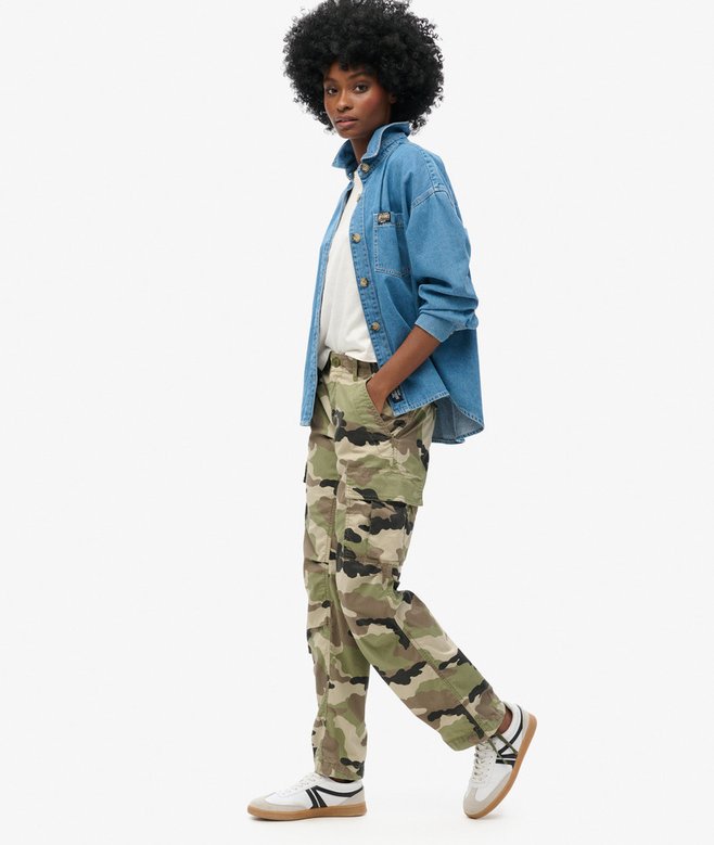 Superdry Pantalones Cargo De Corte Recto Y Talle Bajo