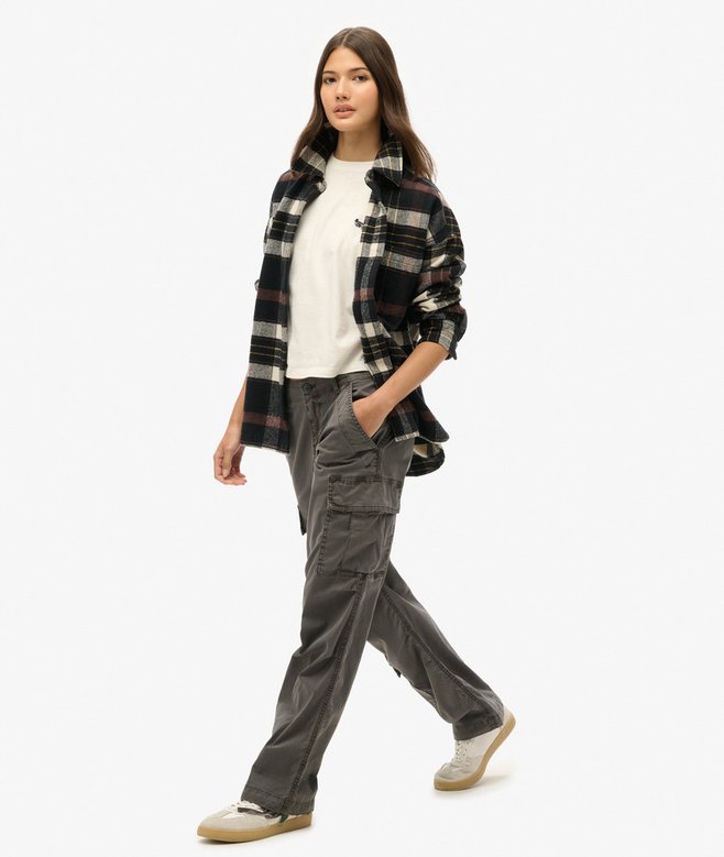 Superdry Pantalones Cargo De Corte Recto Y Talle Bajo