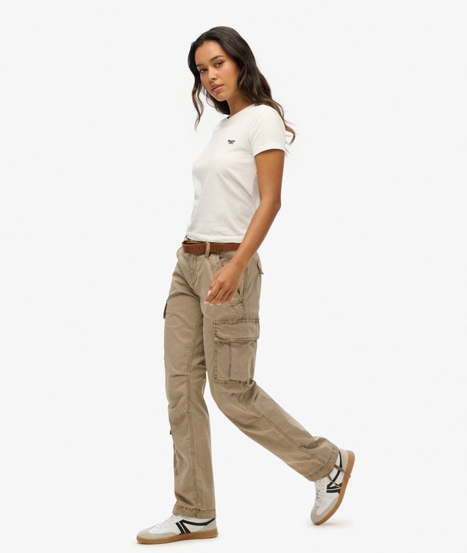 Superdry Pantalones Cargo De Corte Recto Y Talle Bajo