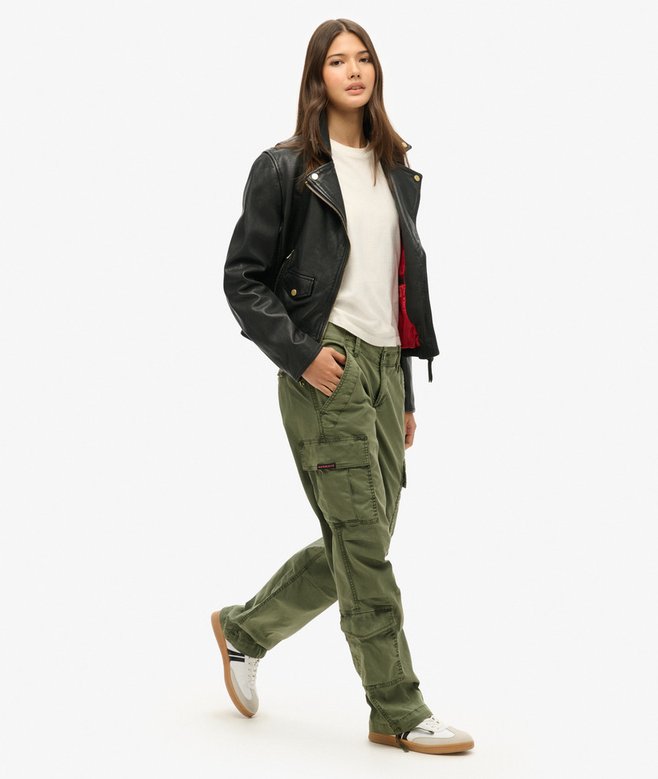 Superdry Pantalones Cargo De Corte Recto Y Talle Bajo