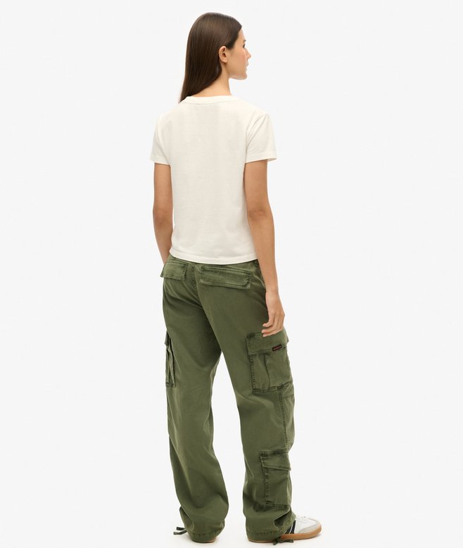Superdry Pantalones Cargo De Corte Recto Y Talle Bajo