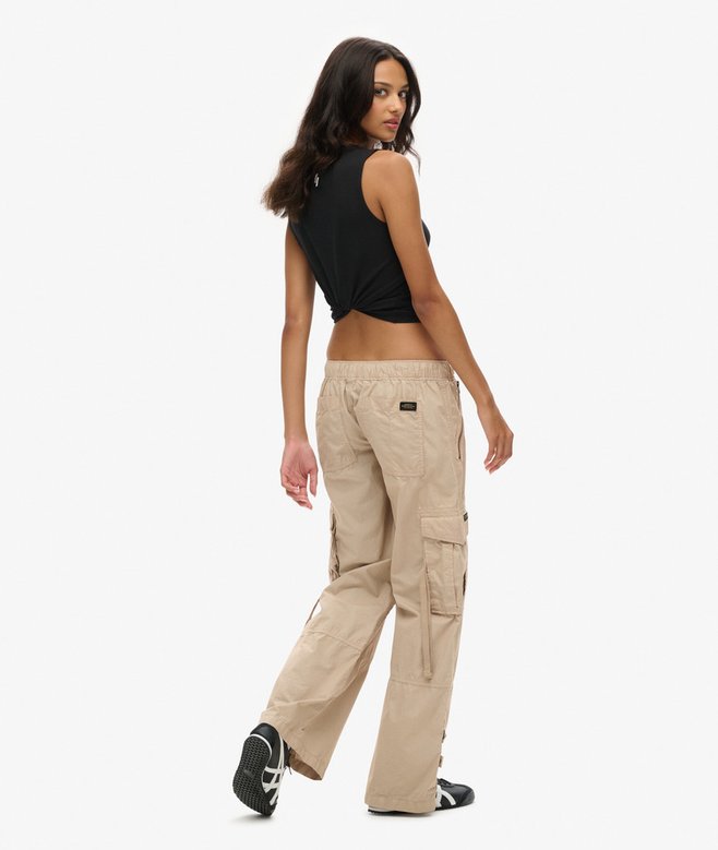 Superdry Pantalones Cargo De Pernera Ancha Y Talle Bajo