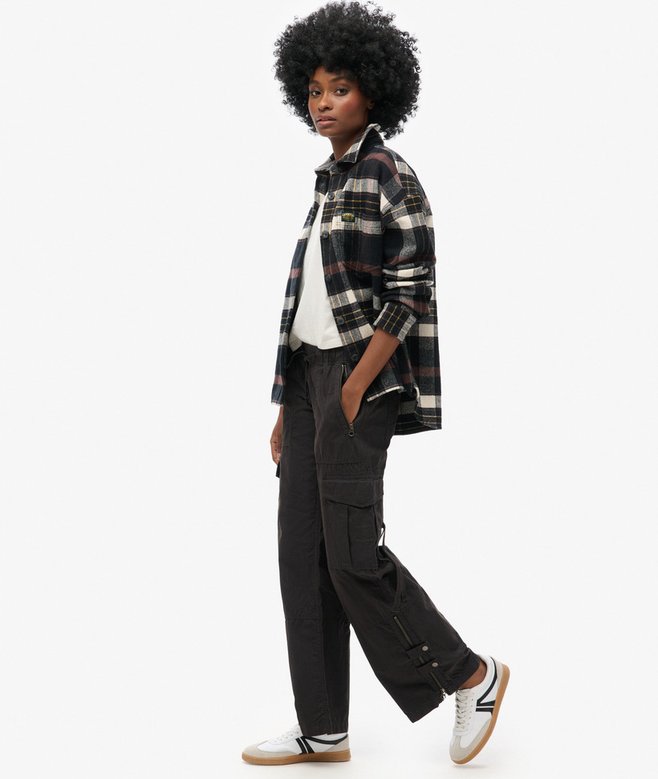 Superdry Pantalones Cargo De Pernera Ancha Y Talle Bajo
