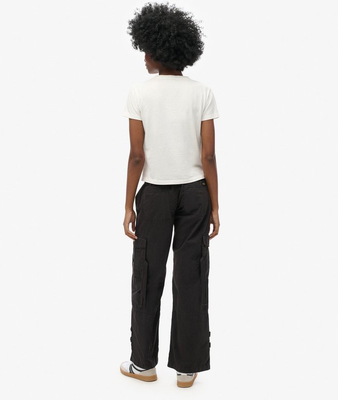 Superdry Pantalones Cargo De Pernera Ancha Y Talle Bajo