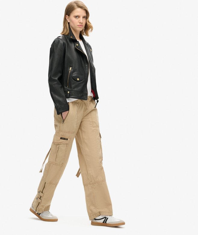 Superdry Pantalones Cargo Elásticos De Talle Bajo Vintage