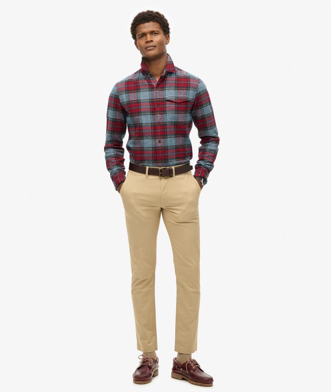 superdry Pantalones chinos ajustados elásticos de pernera cónica