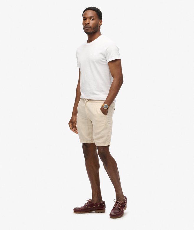 Superdry Pantalones Cortos De Lino Con Cordón De Ajuste