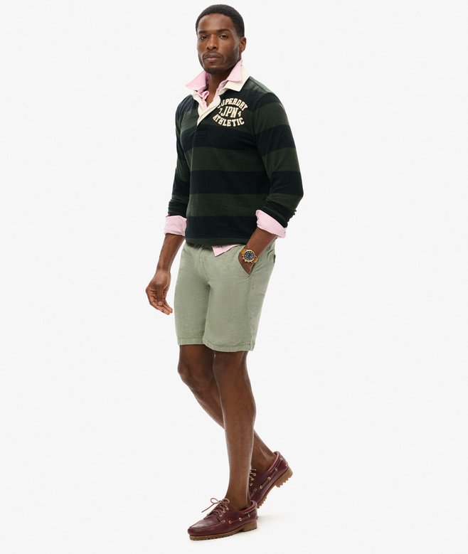Superdry Pantalones Cortos De Lino Con Cordón De Ajuste