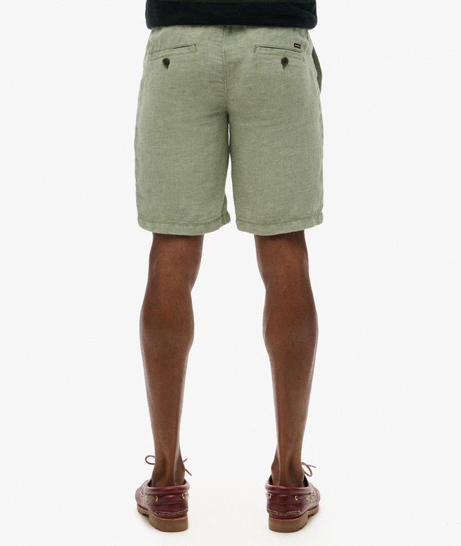 Superdry Pantalones Cortos De Lino Con Cordón De Ajuste