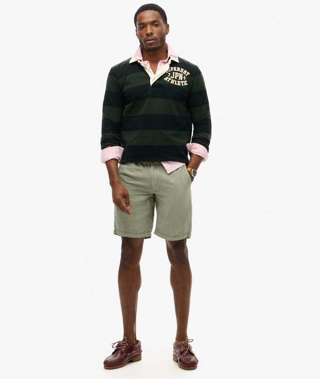 superdry Pantalones cortos de lino con cordón de ajuste