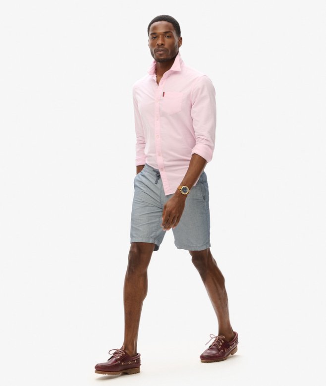 Superdry Pantalones Cortos De Lino Con Cordón De Ajuste