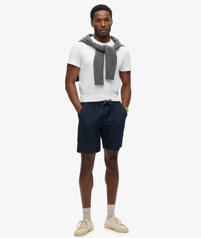 superdry Pantalones cortos índigo con estampado de lunares
