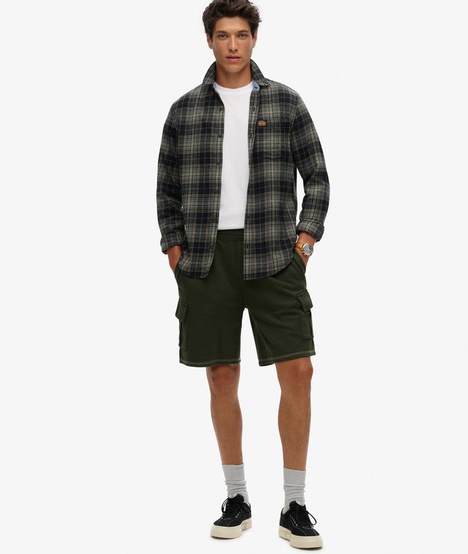 Superdry Pantalones Cortos Tipo Cargo Con Pespuntes En Contraste
