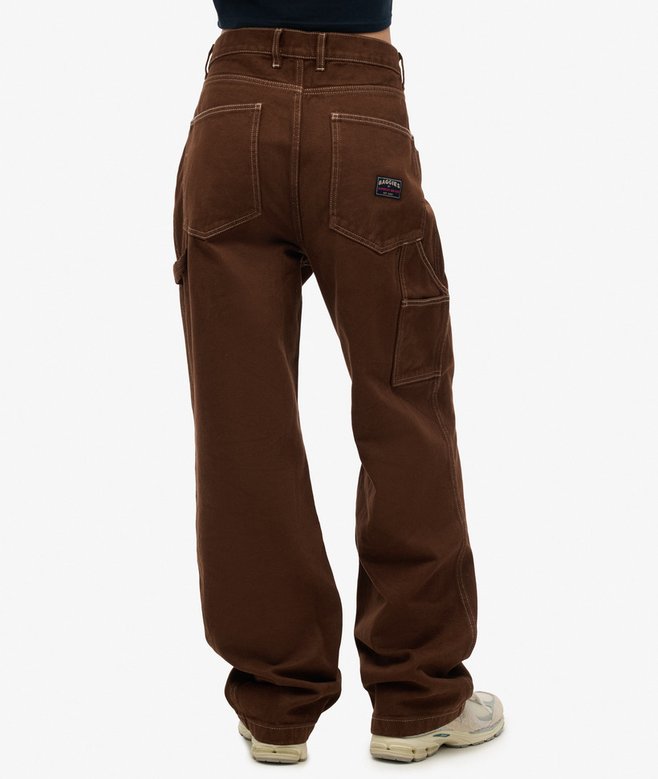 Superdry Pantalones Estilo Carpintero Con Costuras En Contraste