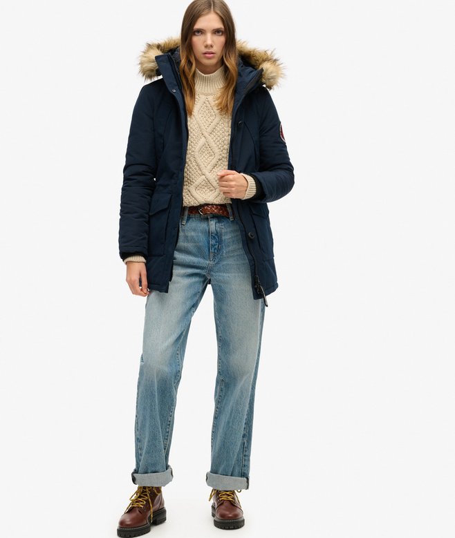 Superdry Parka Con Capucha De Pelo Sintético Everest