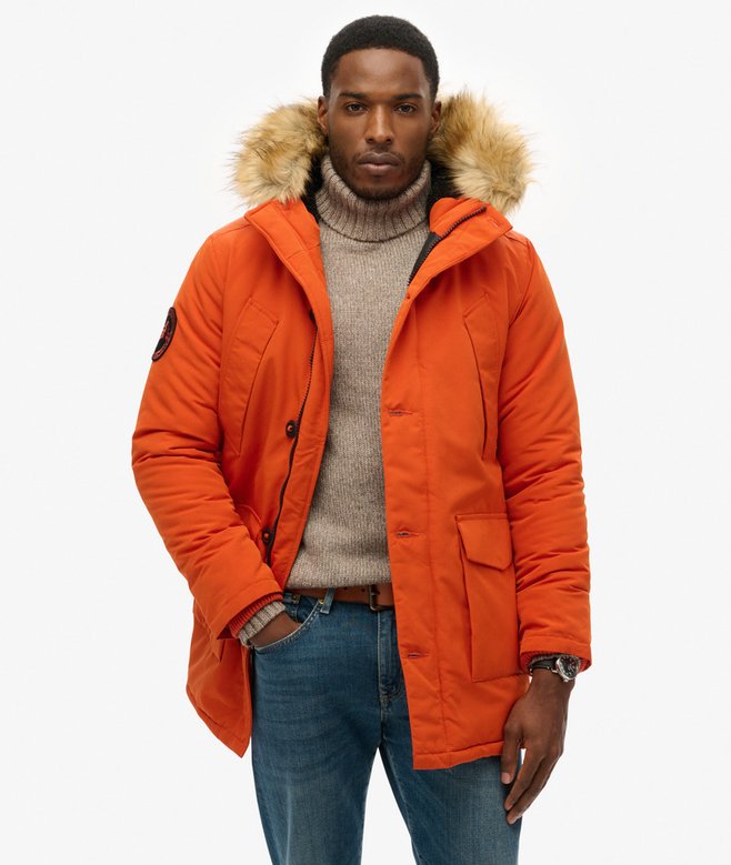superdry Parka con capucha de pelo sintético Everest