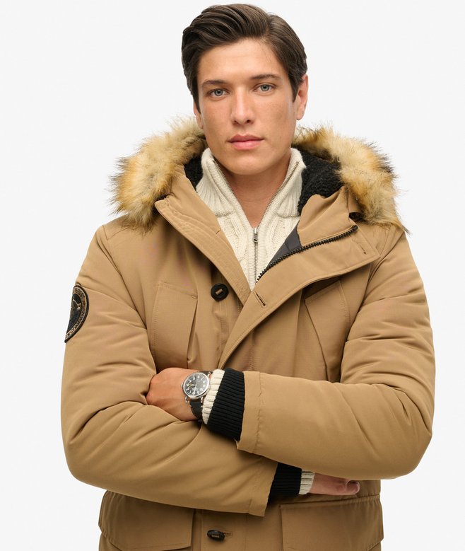 Superdry Parka Con Capucha De Pelo Sintético Everest