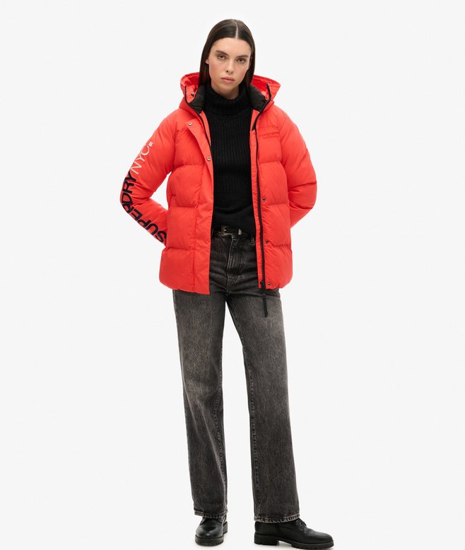 Superdry Parka Cortavientos Acolchada Con Capucha City