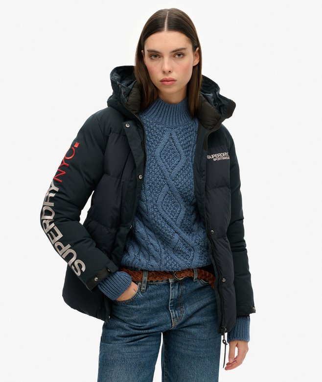 superdry Parka cortavientos acolchada con capucha City