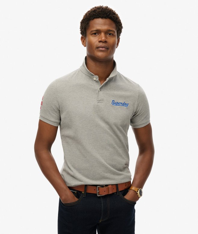 superdry Polo de manga corta y algodón orgánico Superstate