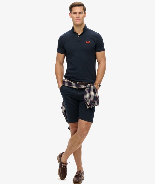 Superdry Polo De Punto Fluorescente Con Logotipo Essential