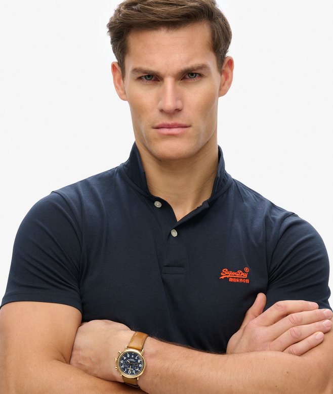 Superdry Polo De Punto Fluorescente Con Logotipo Essential