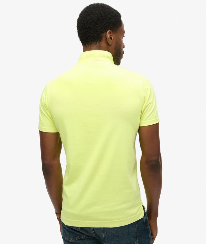 Superdry Polo De Punto Fluorescente Con Logotipo Essential