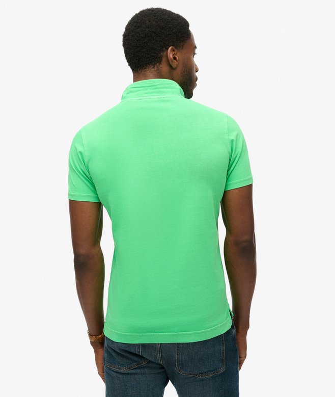 Superdry Polo De Punto Fluorescente Con Logotipo Essential
