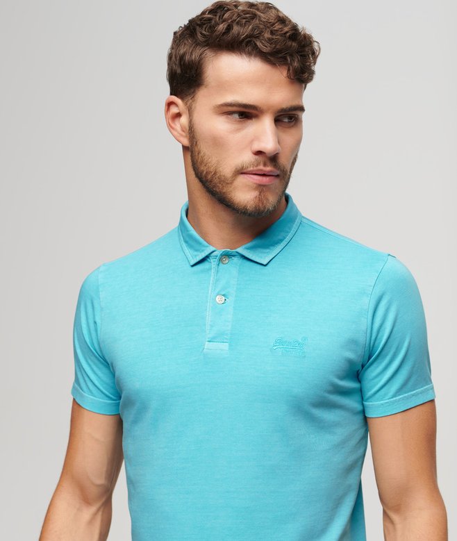 Superdry Polo De Punto Fluorescente Con Logotipo Essential