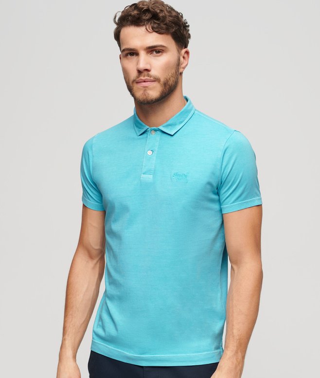 superdry Polo de punto fluorescente con logotipo Essential
