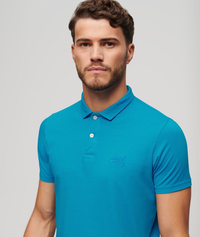Superdry Polo De Punto Fluorescente Con Logotipo Essential