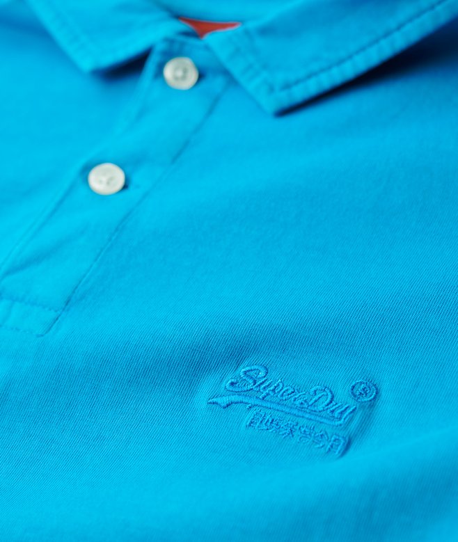 Superdry Polo De Punto Fluorescente Con Logotipo Essential