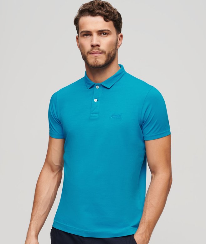 superdry Polo de punto fluorescente con logotipo Essential