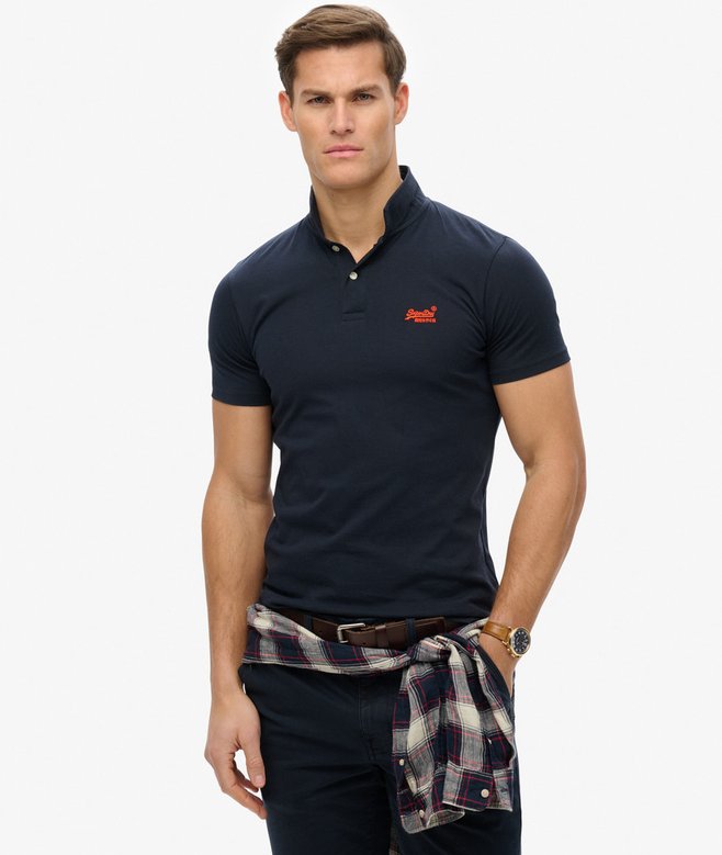 superdry Polo de punto fluorescente con logotipo Essential