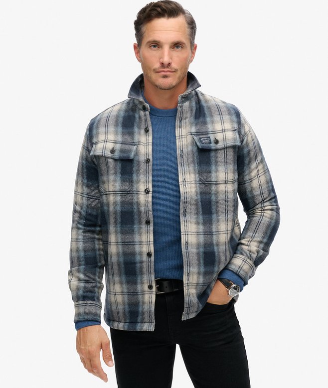 superdry Sobrecamisa a cuadros de lana forrada de tejido polar