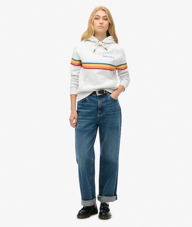 Superdry Sudadera A Rayas Con Capucha Y Logo Rainbow
