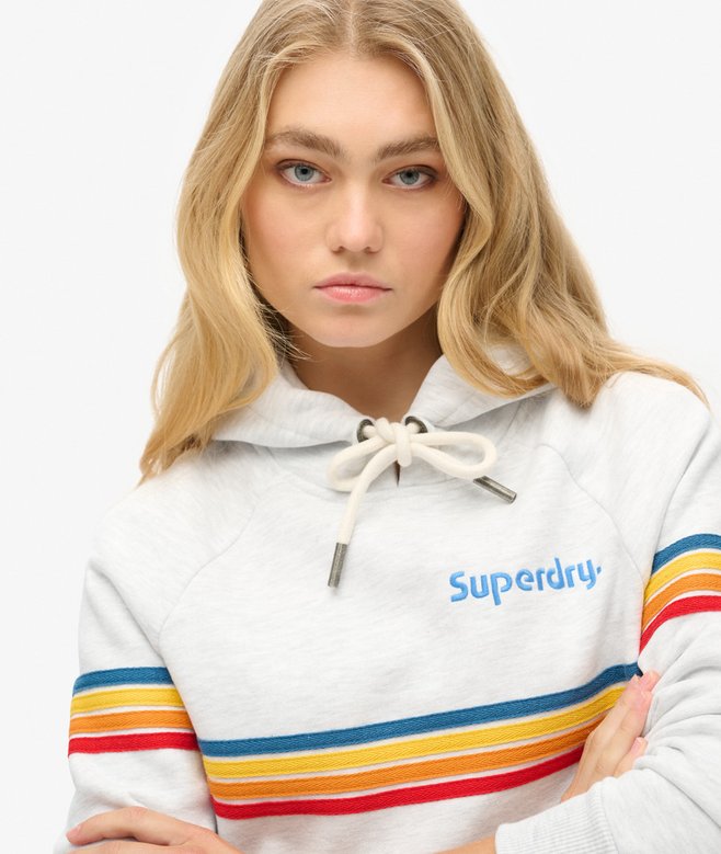 Superdry Sudadera A Rayas Con Capucha Y Logo Rainbow