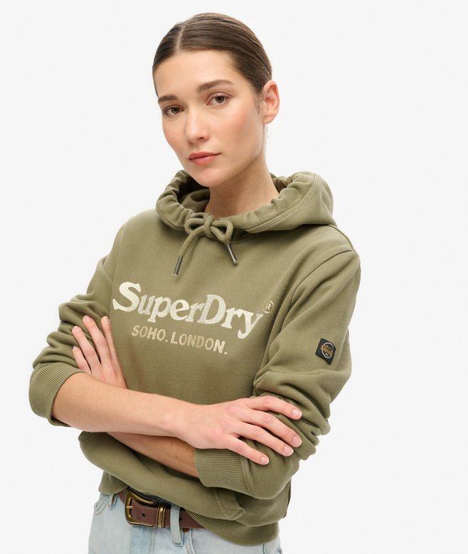Superdry Sudadera Con Capucha Con Acabado Metalizado Venue