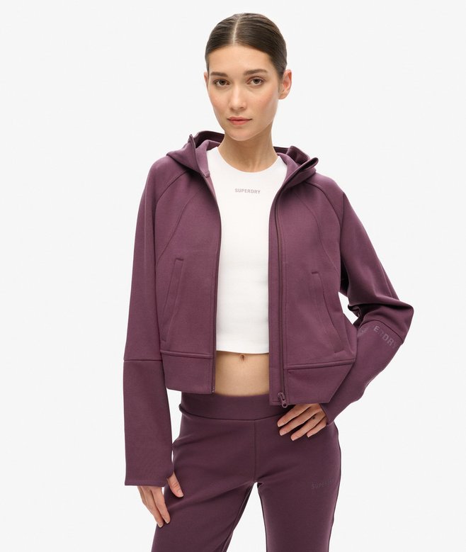 superdry Sudadera con capucha cremallera y corte relajado Sport Tech