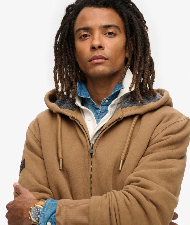 Superdry Sudadera Con Capucha Cremallera Y Forro De Borrego