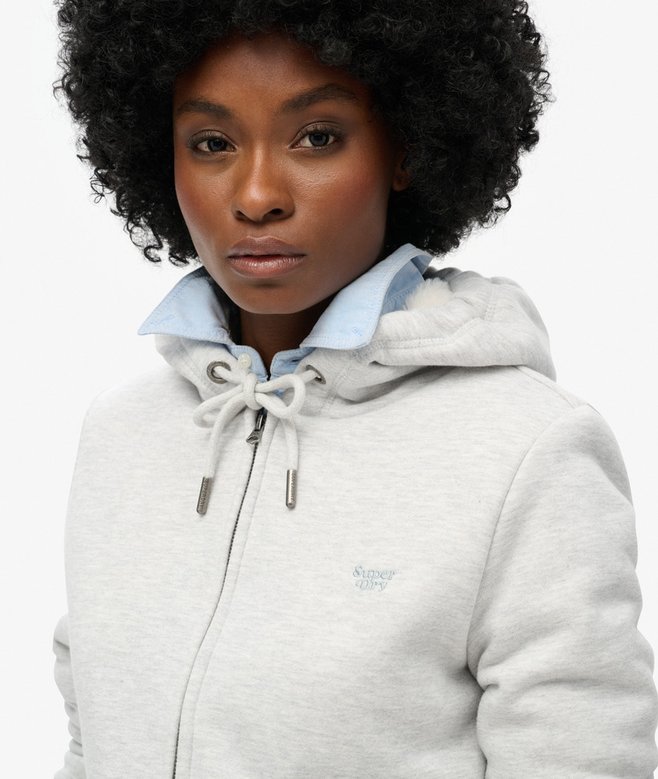Superdry Sudadera Con Capucha Cremallera Y Forro De Borreguillo Essential