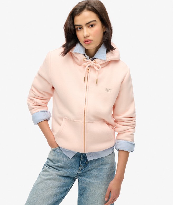 superdry Sudadera con capucha cremallera y forro de borreguillo Essential