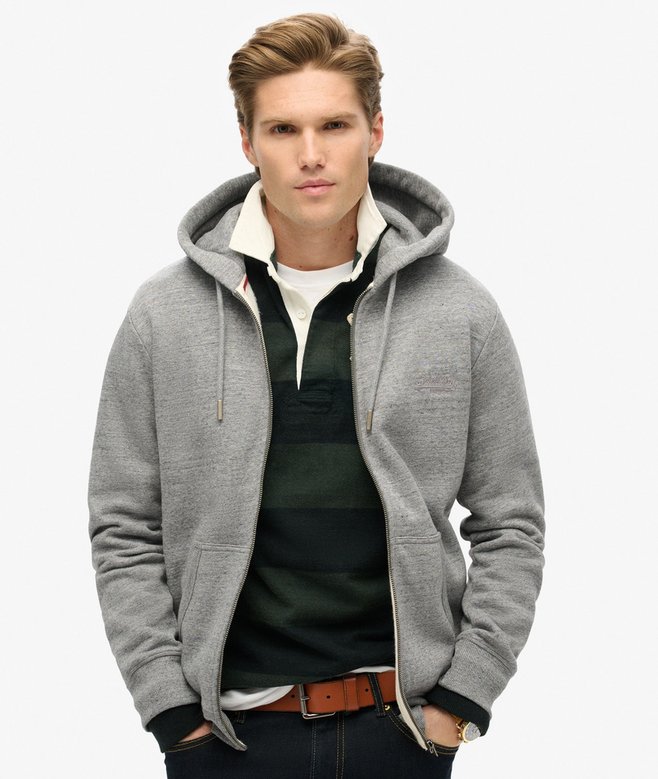 superdry Sudadera con capucha cremallera y logo Essential