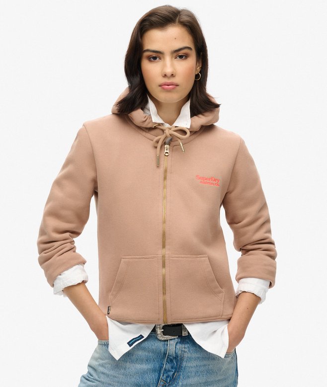 superdry Sudadera con capucha cremallera y logo Essential